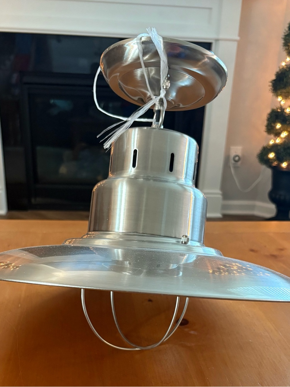 Pottery Barn Kids Fisherman Light Fixture, Stainless Steel, New
